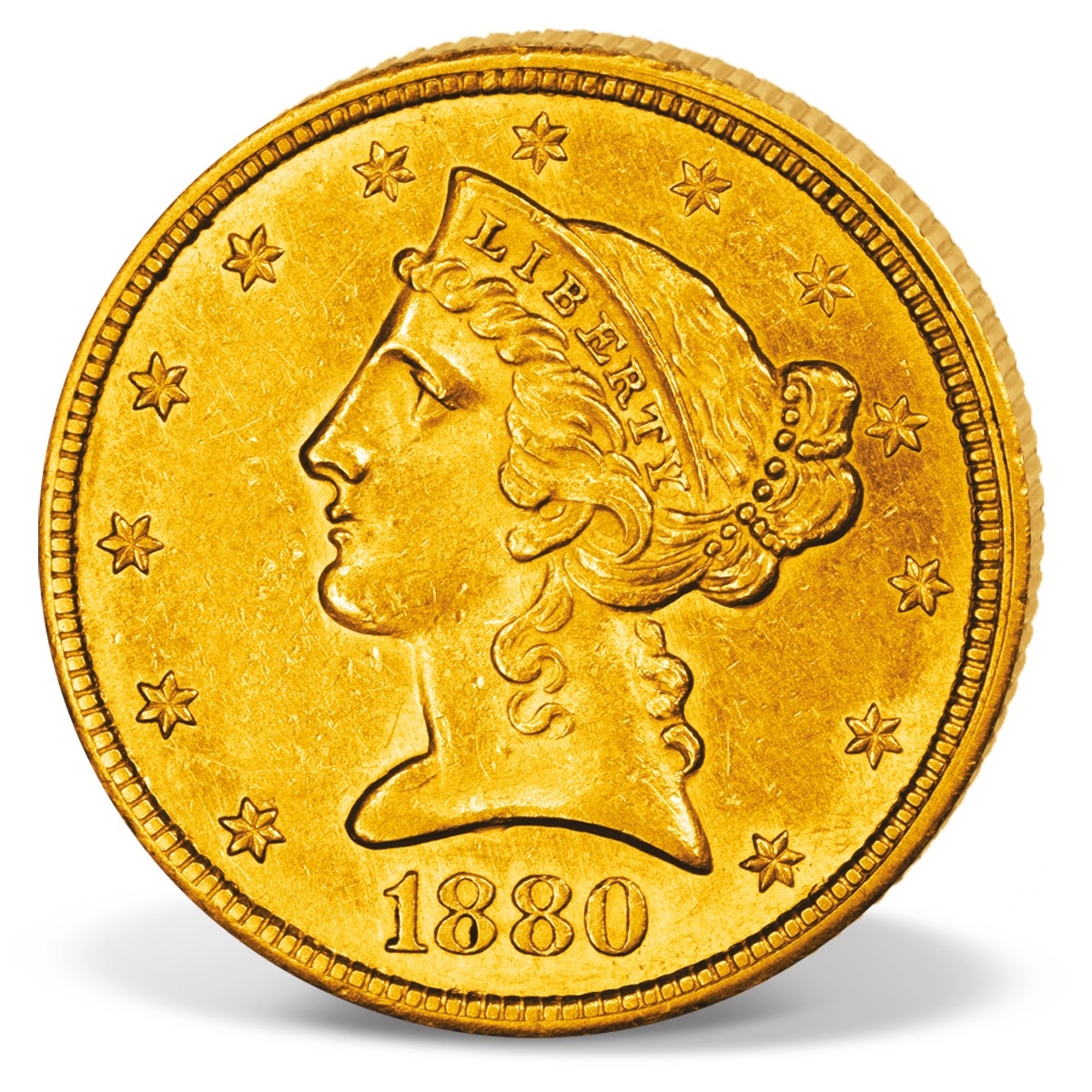 Goldmünze 5 Dollar USA 'Liberty Head' 1880