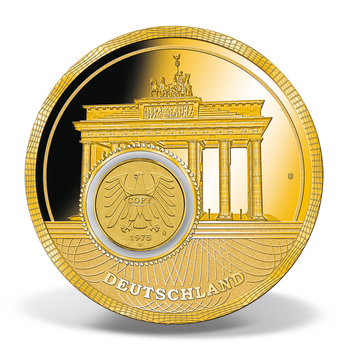 Inlay-Prägung '1 Goldmark 2001'